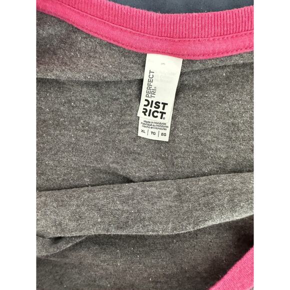 The Office Dunder Mifflin Women’s 3/4 Sleeve Logo Raglan T-shirt Pink Gray XL - Picture 6 of 7